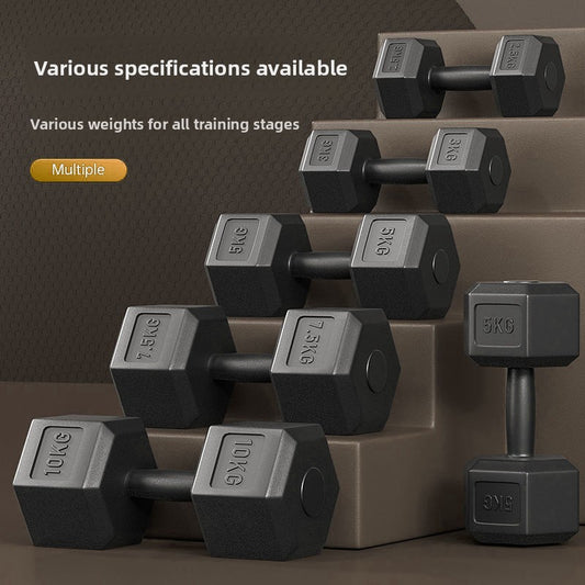 Professional Hexagonal Dumbbells - Premium PE Construction for Home & Gym
